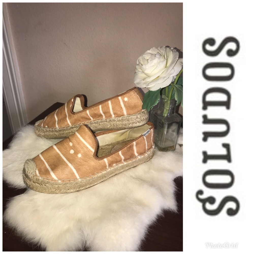 Soludos Haircalf Smoking Slippers giraffe